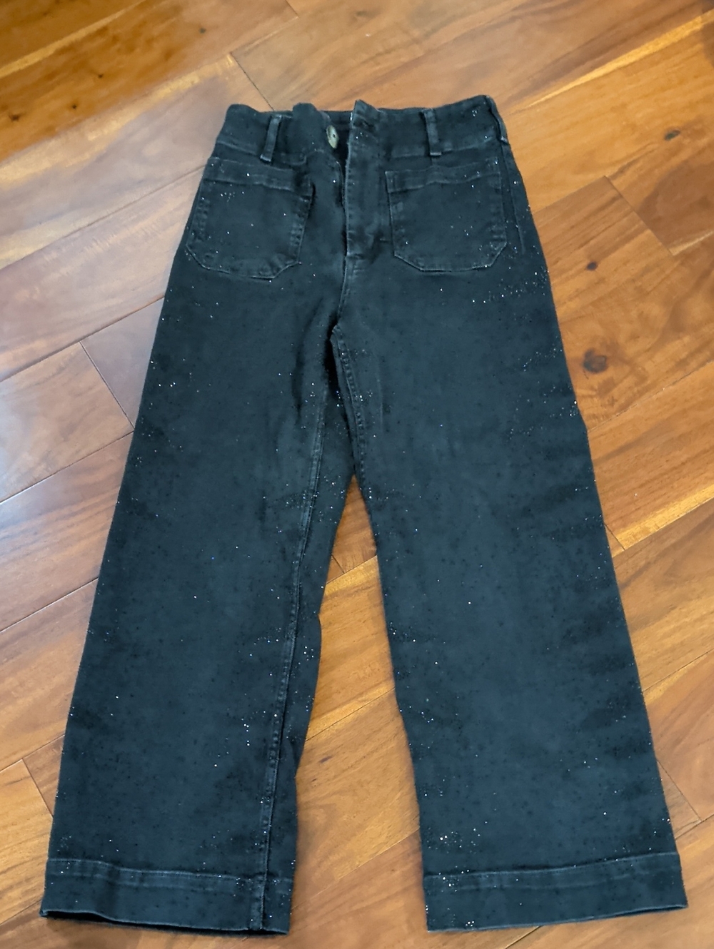 Anthropologie Maeve The Colette Black Tint RinstoneWide-Leg Women's Pants - Picture 1 of 3